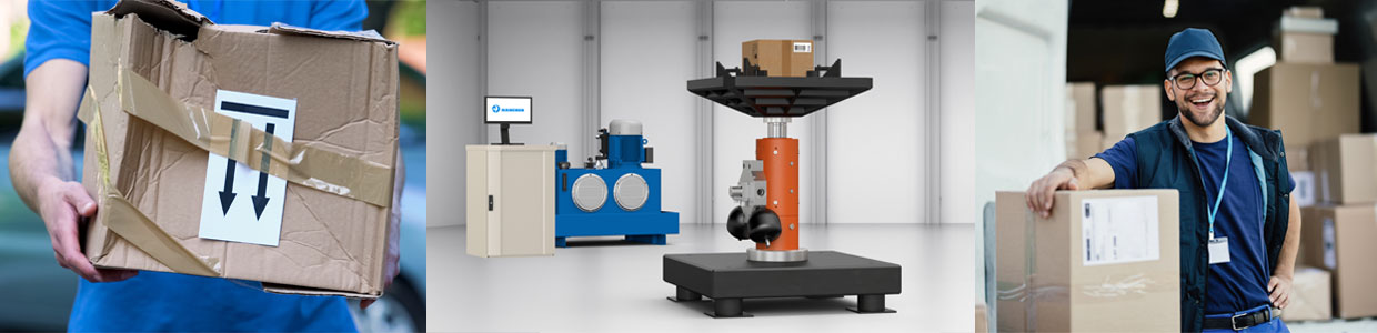 Vibrationsprüfstand, Schocktest und Schwingprüfung simulieren den Transport von Versandgütern