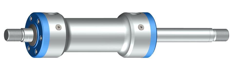 Gleichlaufzylinder sind Zylinder mit durchgehender Kolbenstange und haben somit, zwei gleich große Wirkflächen zum Aus- und Einfahren.