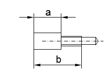 Schema Kolbenstangenende mit Lochkreis